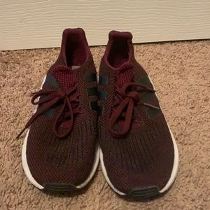 Burgundy/purple adidas